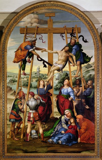 Afdaling van het Kruis, c.1505-10 (altaarstuk) door Giovanni Antonio Bazzi Sodoma